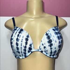 PINK Victoria's Secret Blue Tie-Dye Bra zs 34‎ D